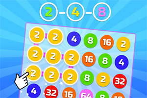 Kolorowe okręgi z liczbami na planszy, połączone linią, z animowaną ręką wskazującą jedną z liczb