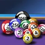 Kolorowe bile bilardowe z liczbami, ułożone na fioletowym stole bilardowym