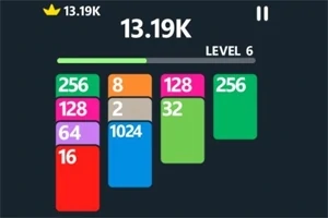 Kolorowe bloki z liczbami na ciemnym tle, przedstawiające różne wartości liczby