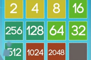 Kolorowe kwadraty z liczbami w układzie siatki na niebieskim tle