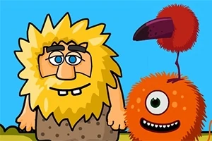 Dwóch kolorowych, kreskówkowych bohaterów na tle jasnoniebieskiego nieba