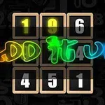 Kolorowy napis Add it up na tle dziewięciu kwadratowych płytek z cyframi