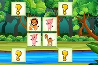 Kliknij karty, aby odsłonić młode zwierzę.