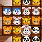 Kolorowe kwadratowe kafelki z animowanymi twarzami zwierząt, takich jak króliki, pandy, lwy, lisy i żyrafy, ułożone w układzie siatki