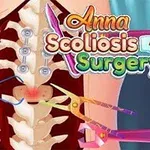 Chirurgiczne narzędzia wokół kręgosłupa z kolorowym napisem