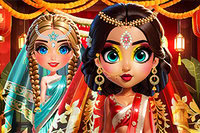 Kreuj indyjskie ślubne stylizacje dla Księżniczek z makijażem i biżuterią!