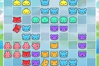 Pomóż sympatycznym zwierzakom Baboo i ukończ jak najwięcej tęczowych linii!