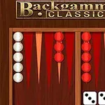 Plansza do gry z czerwonymi i białymi pionkami oraz dwoma kośćmi do gry, z napisem u góry