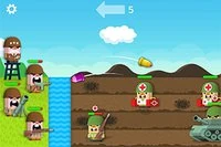 Defend yourself against waves of enemy pigs, launching mortars