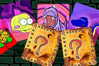 Gra pamięci z zabawnymi rysunkami to śmieszny i wymagający zwrot w