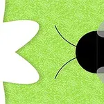 Kwiat i pszczoła na zielonym tle