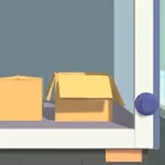 Dwa kartony umieszczone wewnątrz ciężarówki z widokiem na otwarte tylne drzwi pojazdu