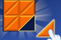 Place triangles and blocks to build 2x2 big blocks!