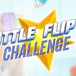 Napis „BOTTLE FLIP CHALLENGE” na tle żółtej gwiazdy z obrazkiem butelki w tle