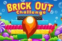 Zabawna gra Brick Out Challenge z kolorowymi cegłami