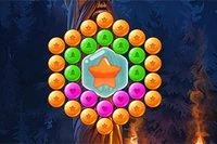 Shoot bubbles on the rotating wheel and remove at least 3 identical bubbles