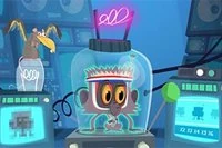 In Flint Lockwood's lab, clone Steve by clicking to build a high-scoring Steve