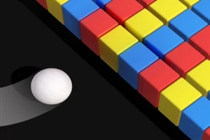 Kulki jak odbija się od kolorowych sześcianów w układzie na czarnym tle