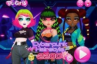 Księżniczki z różnych krajów zebrane na konkurs modnych fryzur Cyberpunk