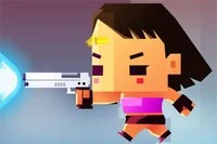 Gunblazing przez 3 poziomy platform, niszczenie złych maszyn i cyborgów