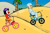 Cyclomaniacs to zabawna gra wyścigowa z 20 różnymi rowerzystami