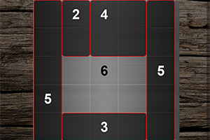 Czarno-szara plansza z cyframi 2, 3, 4, 5 i 6 na tle imitującym drewno