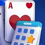 Karty do gry z widocznymi symbolami ósemki kier, króla pik, asa kier oraz smartfon z gwiazdką na ekranie