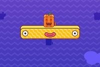 Pomóż rysunkowemu kotkowi spadać na ruszające się platformy