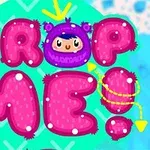 Różowy napis DROP ME!