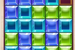 Kolorowe, błyszczące diamentowe bloki ułożone w siatce