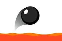 Avoid the falling obstacles as you try to climb out of the volcano