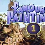 Napis Famous Paintings 1 na tle budynku z wieżą i drzewami