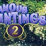 Napis Famous Paintings 2 na tle kobiety z parasolką, otoczonej zielenią i kwiatami