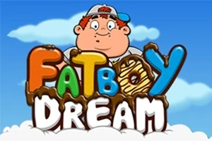 Ilustracja przedstawia chłopca w czapce na tle błękitnego nieba z chmurami, z kolorowym napisem Fatboy Dream stylizowanym z elementami jedzenia
