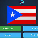 Cztery flagi narodowe różnych krajów z podpisem Which is the flag of Germany?