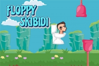 W trudnej grze Floppy Skibidi kontrolujesz latającą toaletę