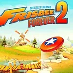 Kolorowa, animowana kraina z wiatrakiem i mostkiem nad rzeką, oraz frisbee z gwiazdą na niebie