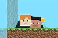 Dwuosobowa zabawa w świecie voxel dla Geometri Tag Wars