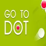 Zielone tło z białym napisem GO TO DOT oraz czerwonymi kropkami połączonymi białą linią