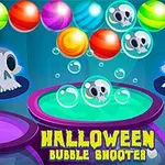 Czaszki, kolorowe bańki i garnki w stylu Halloween