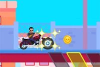 Ten motocyklista to prawdziwy śmiałek!