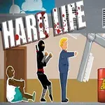 Na obrazku znajdują się postacie w ruchu, w tym ninja i mężczyzna w garniturze, w industrialnym otoczeniu z czerwonym beczką i napisem Dont make my mistake