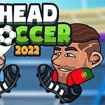 Dwóch kreskówkowych piłkarzy z flagami Argentyny i Portugalii, nad nimi napis Head Soccer 2022