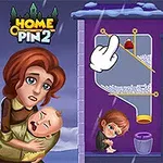 Kobieta trzymająca dziecko na tle lodowych instalacji i zębatego wilka, z dzieckiem siedzącym obok wiadra