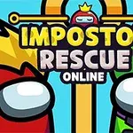 Dwie postacie w kolorach czerwonym i zielonym z dużymi oczami, na tle niebieskiego nieba z żółtym napisem pośrodku