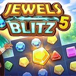 Kolorowe kamienie szlachetne na tle świątyni, z uśmiechniętą postacią ubraną w dekoracyjny strój