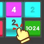 Różnokolorowe liczby na kwadratowych kafelkach z ręką wskazującą na liczbę 2