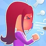 Ilustracja przedstawia postać z czerwonymi policzkami i zamkniętymi oczami, która dmucha mocno w prawą stronę, na niebieskim tle z promieniami