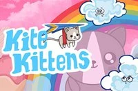 Urocze kociaki latające na latawcach przez magiczną krainę