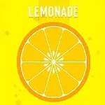 Plasterek cytryny na żółtym tle z napisem LEMONADE